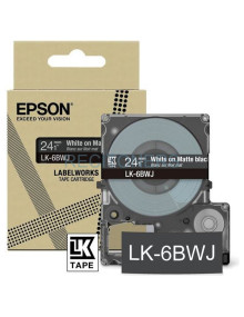 Cartucho de tinta C53S672084 EPSON - EPSON Cartucho de etiquetas Matte Tape Black/White 24mm(8m) LK-6BWJ