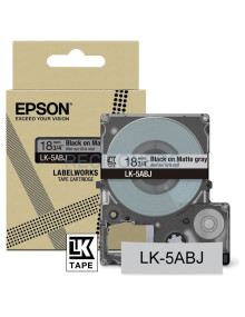 Cartucho de tinta C53S672087 EPSON - EPSON Cartucho de etiquetas Matte Tape Grey/Black 18mm(8m) LK-5ABJ