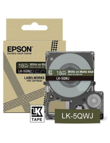 Cartucho de tinta C53S672089 EPSON - EPSON Cartucho de etiquetas Matte Tape Khaki/White 18mm(8m) LK-5QWJ