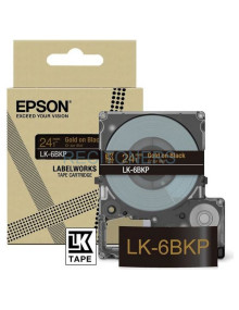 Cartucho de tinta C53S672096 EPSON - EPSON Cartucho de etiquetas Metallic Tape Black/Gold 24mm(9m) LK-6BKP