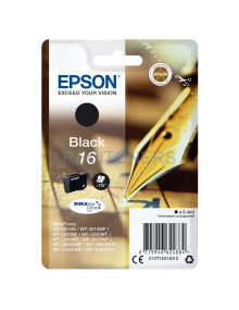 Cartucho de tinta C13T16214022 EPSON - Epson DURABrite Ultra Ink Cartucho Negro 16 (Blister+ Alarma acustico/Radiofrecuencia)