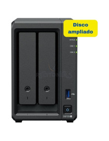 Disco SYNOLOGY SYN-NAS DS725 PLUS 8TB - NAS Synology Diskstation DS725+/ 2 Bahías 3.5'- 2.5'/ 4GB DDR4/ 8TB/ Formato Torre