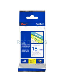 BROTHER CINTA ROTULADORA LAMINADA TEXTO AZUL SOBRE BLANCO - 18MMX8M 2