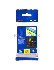 BROTHER CINTA ROTULADORA LAMINADA TEXTO DORADO SOBRE NEGRO - 18MMX8M 2