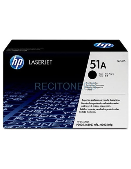 Toner Q7551A HP - HP TONER NEGRO 6.500 PAG. LASERJET/MFP M3027/MFP M3035/MFP M3035XS/P3005/P3005X