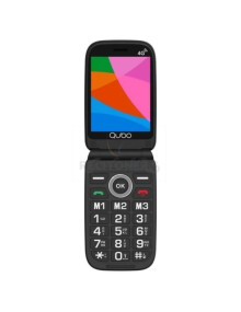 Smartphone QUBO QUB-TEL X-340 4G - Teléfono Móvil Qubo X-340 4G para Personas Mayores/ Negro