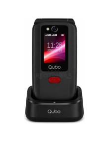 Smartphone QUBO QUB-TEL X-D340CB 4G BK - Teléfono Móvil Qubo X-D340CB 4G para Personas Mayores/ Negro