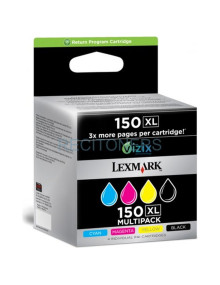 Lexmark Pack 4 cartuchos (CMYK) Alto Rendimiento Retornables 150XL 2