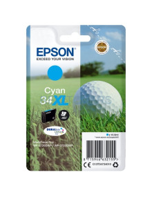 Cartucho de tinta C13T34724010 EPSON - EPSON CARTUCHOS DE TINTA CIAN DURABRITE ULTRA INK, 34XL, EMBALAJE INDIVIDUAL, 1 X 10,8 ML