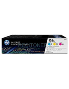 Toner CF341A HP - HP Toner Laser Tricolor nº126A 1.200 PaGINAS PACK 3 (CE311/12/13)-DESCATALOGADO