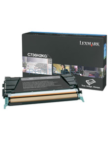 Toner C736H2KG LEXMARK - Lexmark C736, X736, X738 Cartucho de toner negro Alto Rendimiento (12K)