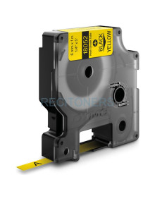 Papeleria 18052 DYMO - DYMO TUBO TERMORRETRACTIL CINTA ID1-6 - NEGRO SOBRE AMARILLO - 6MMX1´5M - ROTULADORA RHINO