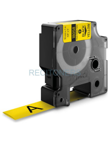 Papeleria 18058 DYMO - DYMO TUBO TERMORRETRACTIL CINTA ID1-19 - NEGRO SOBRE AMARILLO - 19MMX1´5M - ROTULADORA RHINO