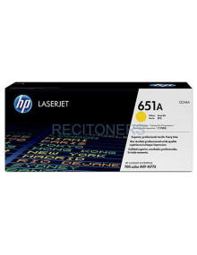 Toner CE342A HP - HP TONER AMARILLO 651A 16.000 PÁGINAS LS ENTERPRISE/700 COLOR MFP/M775