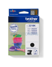 Brother LC221BK cartucho de tinta 1 pieza(s) Original Negro