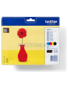 Brother LC121VALBPDR cartucho de tinta 4 pieza(s) Original Negro, Cian, Magenta, Amarillo