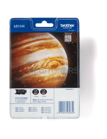 Cartucho de tinta BROTH-5014047562334 BROTHER - Brother LC-1240BKBP2 cartucho de tinta Original Rendimiento estándar Negro
