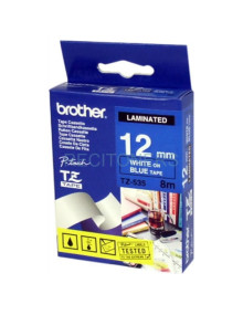 BROTHER CINTA ROTULADORA LAMINADA TEXTO BLANCO SOBRE AZUL - 12MMX8M 2