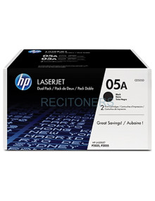 Toner CE505D HP - HP LASERJET P2035/2055D/2055DN TONER NEGRO (PACK 2)