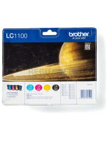 Cartucho de tinta LC1100VALBPDR BROTHER - Brother LC1100VALBPDR cartucho de tinta 4 pieza(s) Original Negro, Cian, Magenta, Amar