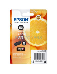EPSON Expression Home XP-530/XP630/XP635/XP830 Cartucho Negro Foto Nº33 RF+AM