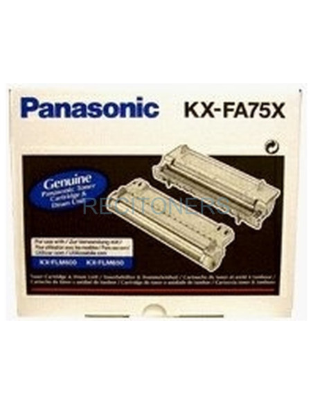 Fotoconductores KXFA75X PANASONIC - PANASONIC Toner Fax KX FLM 600 Toner + Fotoconductor