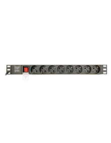 Redes GEMBIRD EG-PDU-014-C14 - Gembird PDU 8 tomas Schuko1U, 10A,enchufe C14 3 m