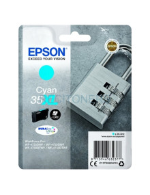 Cartucho de tinta C13T35924010 EPSON - EPSON TINTA CIAN WORKFORCE PRO WF-4720DWF, 4725DWF, 4730DWF, 4730DTWF, 4740DTWF - Nº 35XL