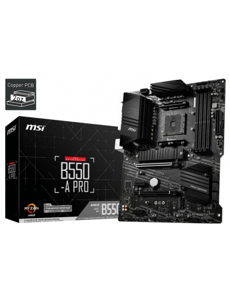 Placa base MSI 1335197 - MSI B550-A PRO placa base AMD B550 Zócalo AM4 ATX