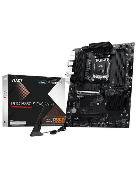 Placa base MSI 1412485 - MSI PRO B850-S EVO WIFI placa base AMD B850 Zócalo AM5 ATX