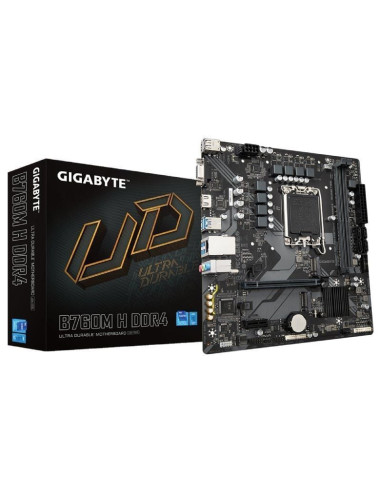 Placa base GIGABYTE GIG-PB B760M H DDR4 - Placa Base Gigabyte B760M H DDR4 Socket 1700/ DDR4/ PCIe 4.0/ Micro ATX