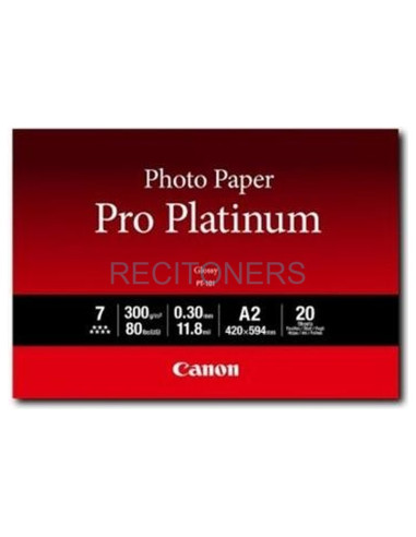 Papeleria 2768B067 CANON - CANON PAPEL FOTOGRAFICO PT-101 PRO PLATINUM - A2 42X59,4CM - 300GR - 20 HOJAS