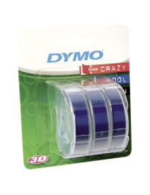 Toner S0847740 DYMO - DYMO CINTA TRADICIONAL 84774 - AZUL - 9MMX3M - BLISTER 3 UNIDADES