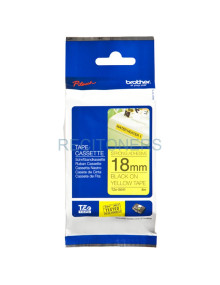 BROTHER CINTA ROTULADORA LAMINADA SUPER ADESHIVA TEXTO NEGRO SOBRE AMARILLO - 18MMX8M 2
