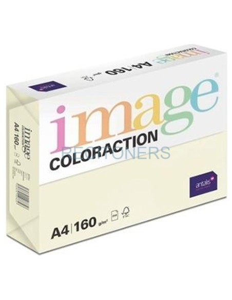 Papeleria 382084 IMAGE - IMAGE PAPEL REPROGRÁFICO COLORACTION DIN A4 160GR PAQUETE 250H CREMA