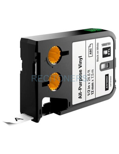 Papeleria 1868751 DYMO - DYMO CINTA XTL - NEGRO SOBRE BLANCO - 12MMX7M - VINILO