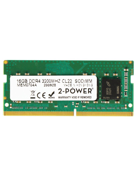 Memoria RAM 2-POWER MEM5704A - 2-power memoria sodimm 16gb ddr4 3200mhz cl22 sodimm mem5704a