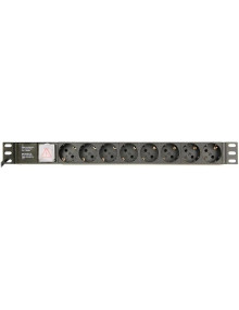 Red GEMBIRD EG-PDU-014 - Gembird PDU 8 tomas Schuko, 1U, 16A, cable de 3 m