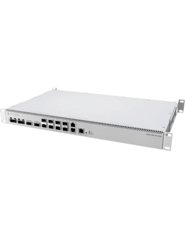 Red MIKROTIK CRS812-8DS-2DQ-2DDQ-RM - MikroTik CRS812 DDQ Switch 2x400G 2x200G 8x50G