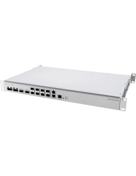 Red MIKROTIK CRS812-8DS-2DQ-2DDQ-RM - MikroTik CRS812 DDQ Switch 2x400G 2x200G 8x50G