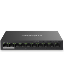 Red MERCUSYS CN11133641 - Mercusys MS110P switch Gestionado Fast Ethernet (10/100) Energia sobre Ethernet (PoE) Negro