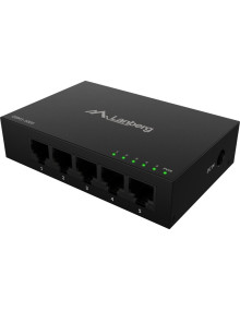 Red LANBERG CN11423948 - Lanberg DSM1-1005 switch No administrado Gigabit Ethernet (10/100/1000) Escritorio Negro