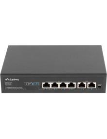 Red LANBERG CN11423420 - Lanberg RSFE-4P-2FE-60 switch No administrado Fast Ethernet (10/100) Energia sobre Ethernet (PoE) Negro