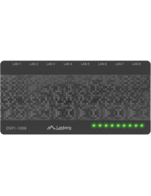 Red LANBERG CN11423416 - Lanberg DSP1-1008 switch No administrado Gigabit Ethernet (10/100/1000) Negro, Gris