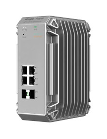 Red RUIJIE NETWORKS NIS3100-4GT2SFP-HP - Reyee L2 Industrial Managed Switch, 4-Port RJ45 Gi