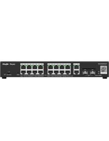 Red RUIJIE NETWORKS RG-ES220GS-P - Reyee 20-Port Gigabit Smart POE Switch, 16 PoE/POE