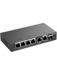 Red RUIJIE NETWORKS RG-ES206GS-P - Reyee ES206GS-P Switch 4xPoE 2xGbE 1xSFP(C) 54W