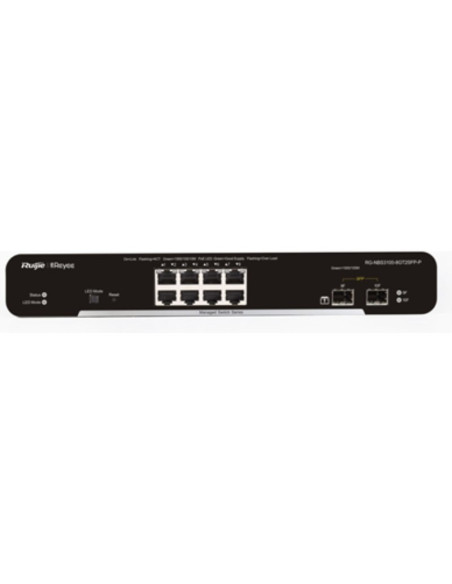 Red RUIJIE NETWORKS CN11537721 - Ruijie Networks RG-NBS3100-8GT2SFP-P switch Gestionado L2 Gigabit Ethernet (10/100/1000) Negro