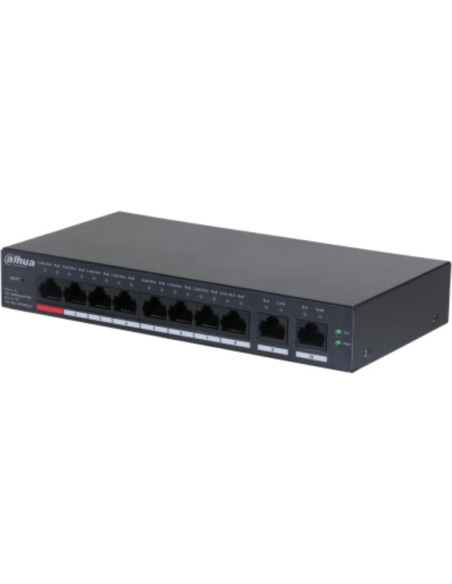 Red DAHUA TECHNOLOGY CN1156673 - Dahua Technology DH-CS4010-8ET-110 switch Gestionado L2 Fast Ethernet (10/100) Energia Negro