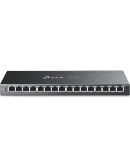 Red TP-LINK CN11164645 - TP-Link TL-SG116P switch No administrado Gigabit Ethernet (10/100/1000) Energia sobre Ethernet Negro
